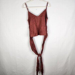 Sea New York Women's Linen Tank Top With Long Wrap Size 2